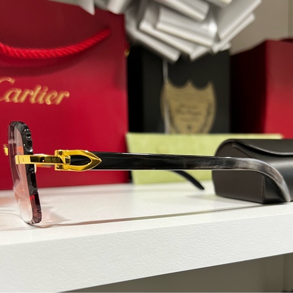 ET 3k - Cartier black buffalo horn glasses - Picture 4 of 7